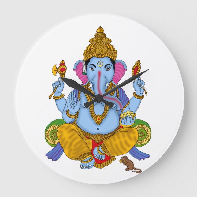 Relógio Grande Lord Ganesha Clock (Frente)