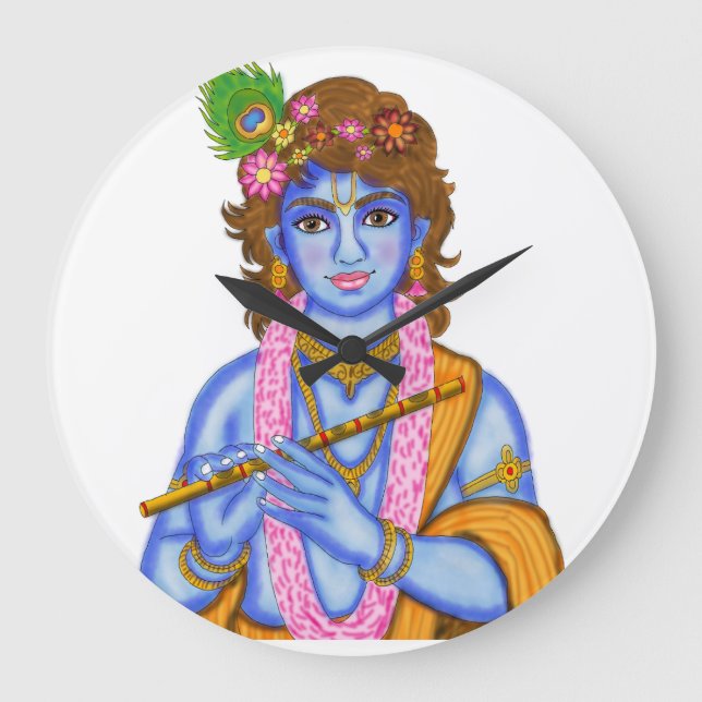 Relógio Grande Lord Krishna Clock (Frente)