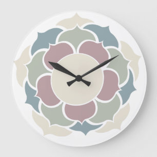 Relógio Grande Lotus em pastell
