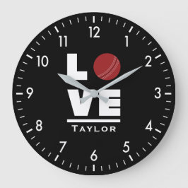 Relógio Grande Love And Live Cricket Sports Fan Custom Name
