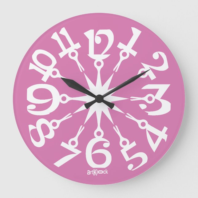 RELÓGIO GRANDE LOVE ART KLOCK PINK PROJECT BY MASANSER (Frente)