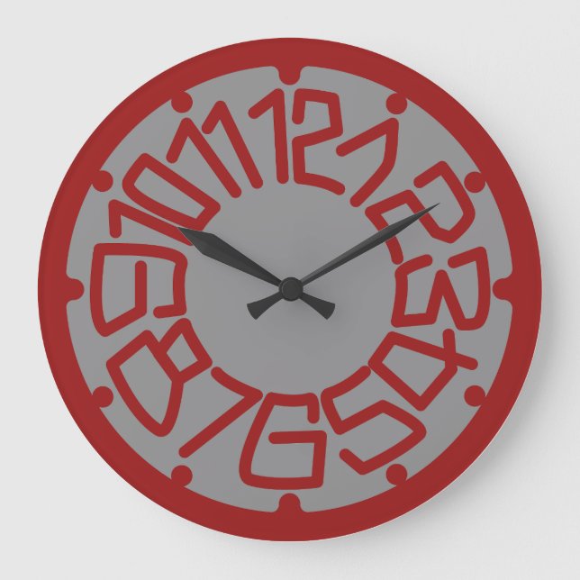 Relógio Grande Love COLORS AND GRAYS by Masanser (Frente)