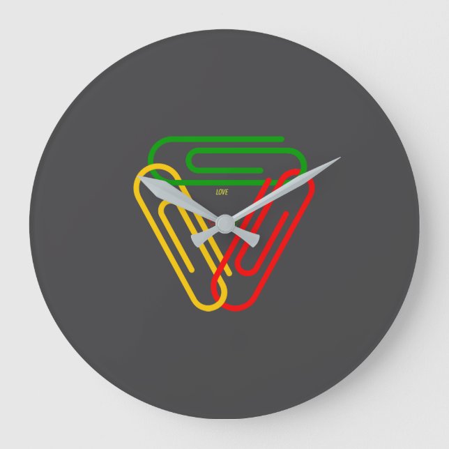 Relógio Grande Love - Peace - Unity (Frente)