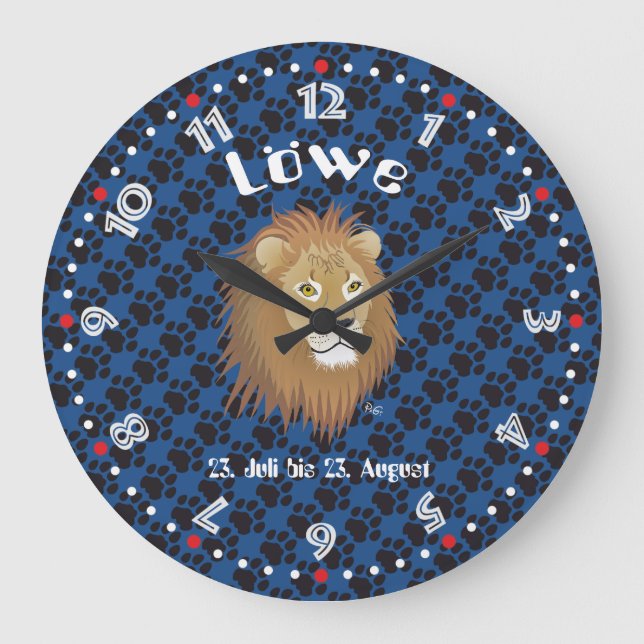 Relógio Grande Löwe 23. Juli bis 22. August Uhr (Frente)