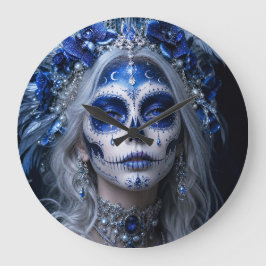 Relógio Grande Lua Safira Calavera – Azul Celestial