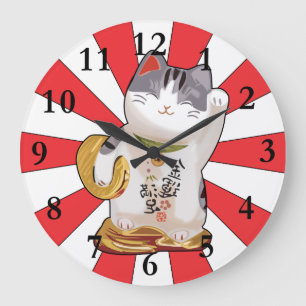 Relógio Grande Lucky Cat B
