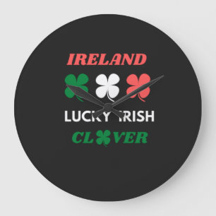 Relógio Grande Lucky irish clover irlanda irlanda rua.patrick's d