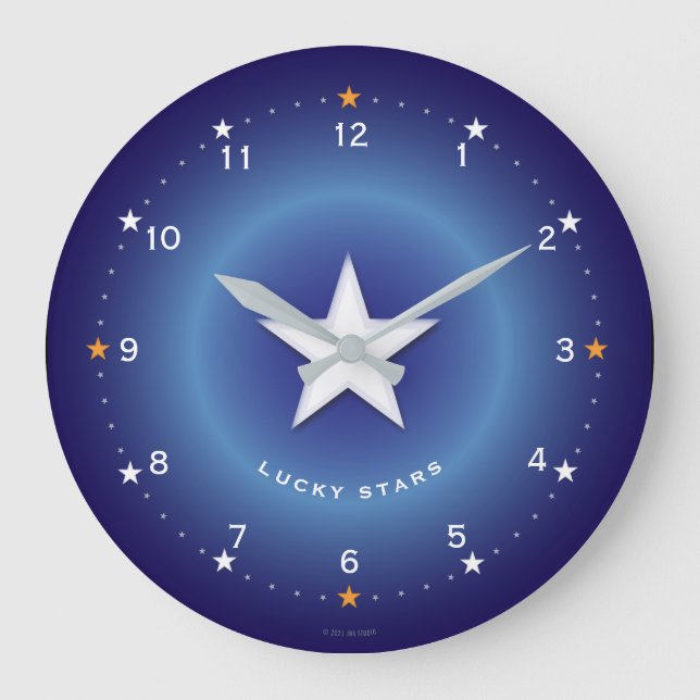 Relógio Grande Lucky Stars Acryall Clock (Frente)