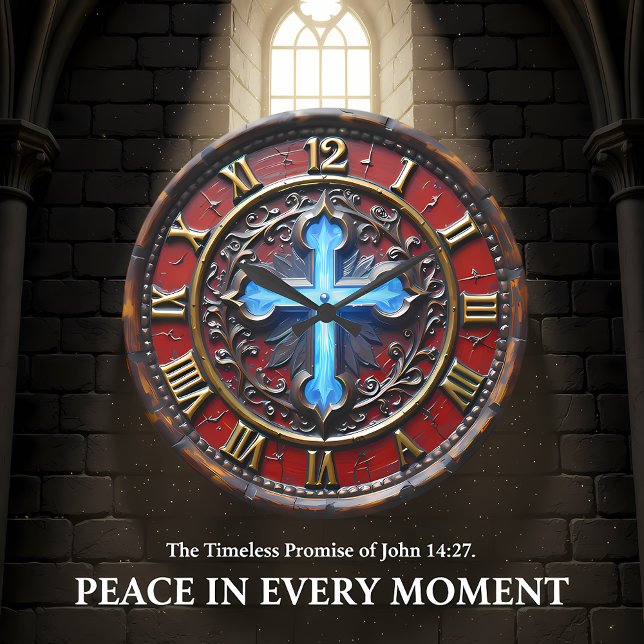 Relógio Grande Luminous Cross Ornate (Criador carregado)