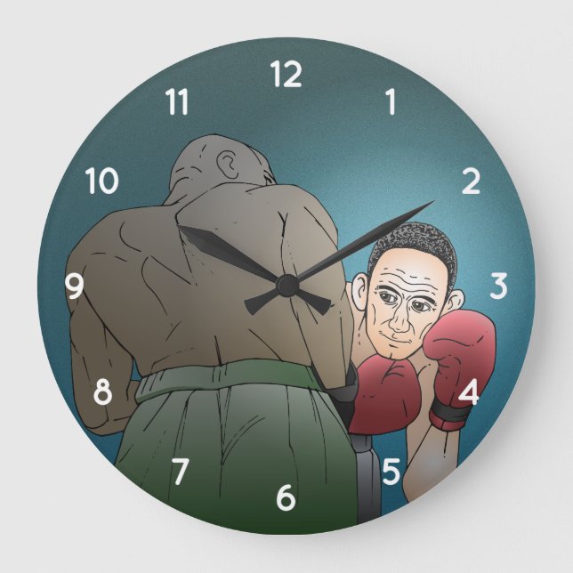 Relógio Grande Luta de Boxe Dia dos Pais (Frente)