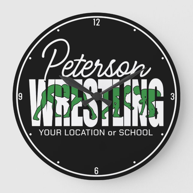 Relógio Grande Luta Equipe ADD, Atendedor de TEXTO da Escola (Frente)