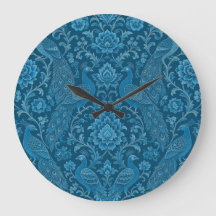 Luxo Persa Azul Pavão Riqueza Padrão