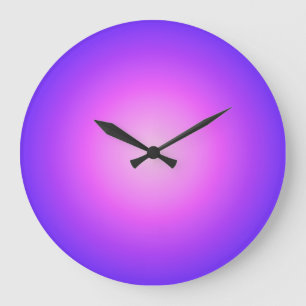 Relógio Grande Luz e Rosa Quente Violeta Ombre