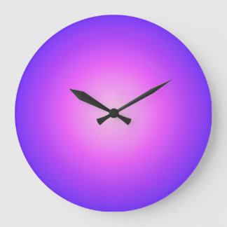 Relógio Grande Luz e Rosa Quente Violeta Ombre