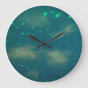 Relógio Grande Luzes de céu azul bonito