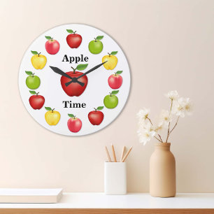 Relógio Grande Maçã Tempo, Deliciosa, Granny Smith, Variedade Ros