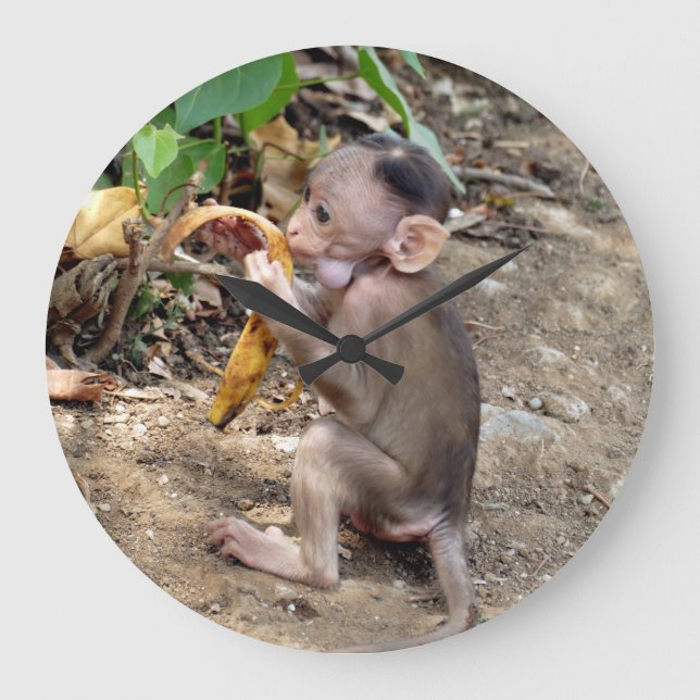 Relógio Grande Macaco-Bebê (Frente)