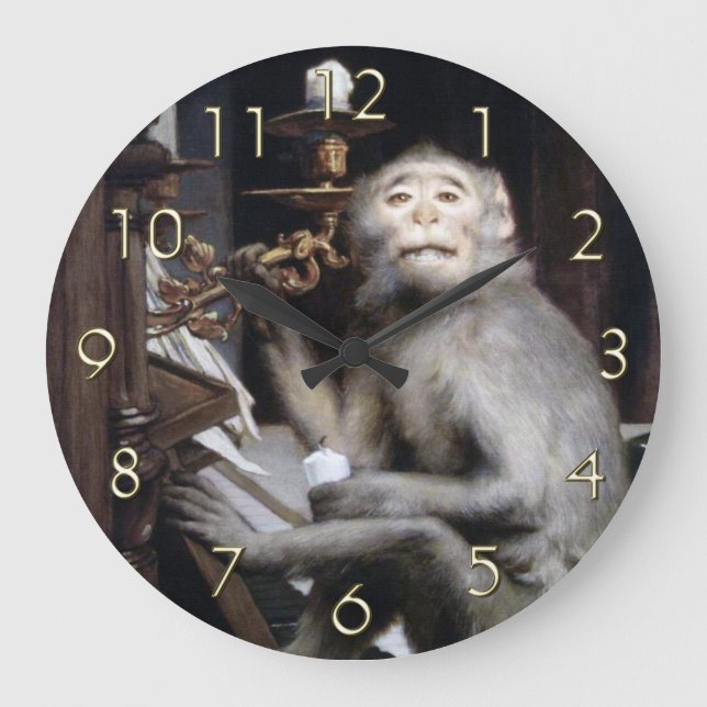 Relógio Grande Macaco sorridente (Frente)