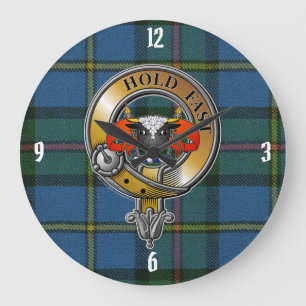 Relógio Grande MacLeod Tartan e Crachá