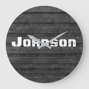 Relógio Grande madeira de carvalho com nome familiar