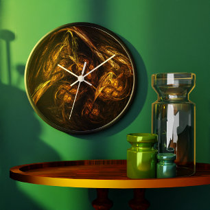 Relógio Grande Mãe Terra Abstrato de Arte