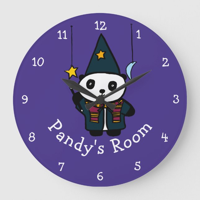 Relógio Grande Mago Personalizado Pandy o Panda (Frente)