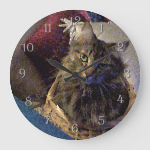 Relógio Grande Maine Coon Tabby Cat