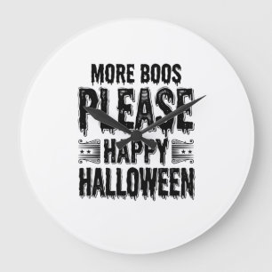 Relógio Grande Mais Boos Por Favor Tipografia Vintage de Hallowee