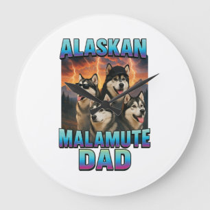 Relógio Grande Malamute do Alasca