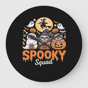 Relógio Grande Maldita Bruxa de Halloween Engraçado Horror Sloths