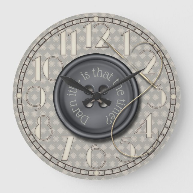 Relógio Grande Maldito engraçado ele sala Sewing (Frente)