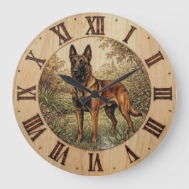 Relógio Grande Malinois Dog Wall Clock – Home Decor