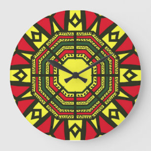 Relógio Grande Mandala Afrocêntrico