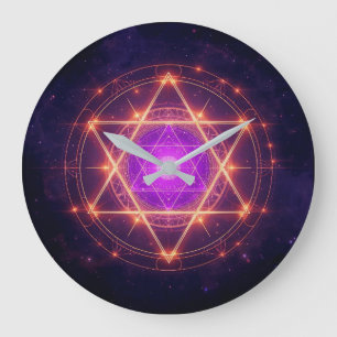 Relógio Grande Mandala de Geometria Sagrada – Luz Dentro do Cosmo