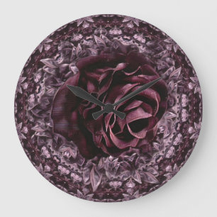 Relógio Grande Mandala de Rosa