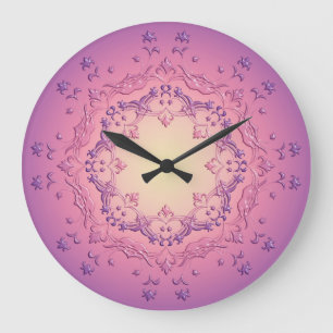 Relógio Grande Mandala. floral étnico