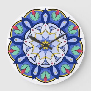 Relógio Grande Mandala Padrão 01