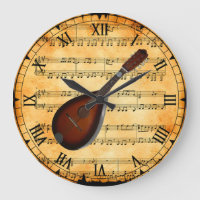 Mandolin ~ Vintage Sheet Music Background ~ Exclus