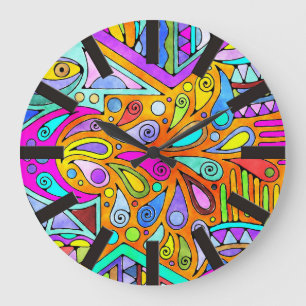 Relógio Grande Mão Desenhada Por EDDArt - Blah Blah Blah 1