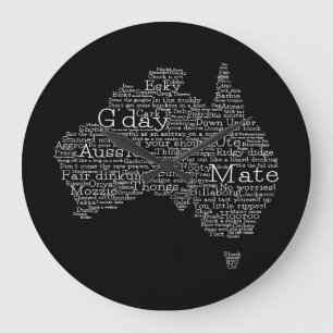 Relógio Grande Mapa das gírias australianas