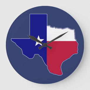 Relógio Grande Mapa de Sinalizador do Texas