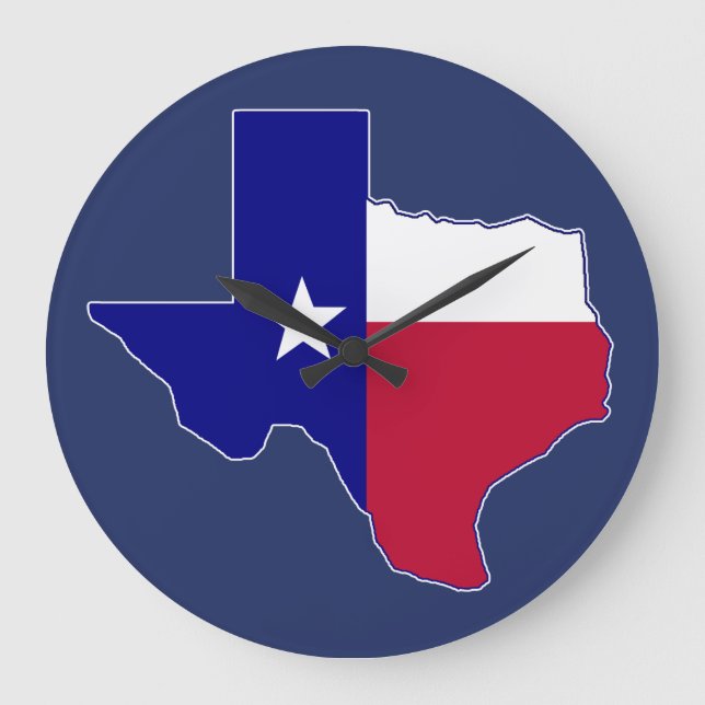 Relógio Grande Mapa de Sinalizador do Texas (Frente)