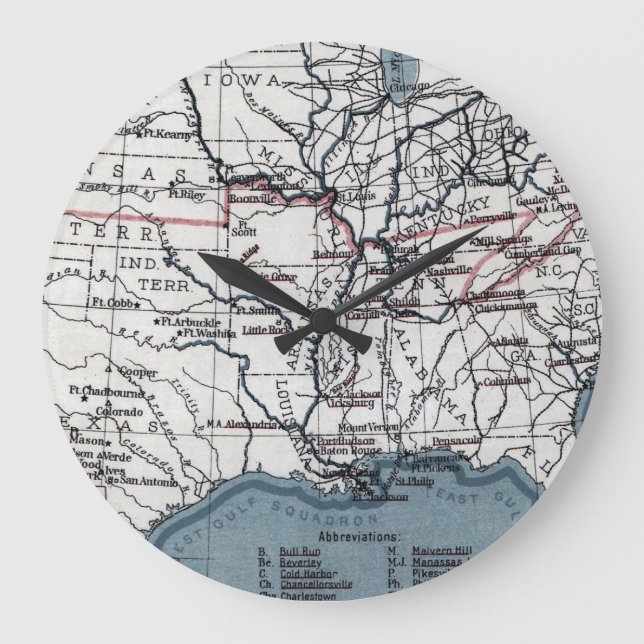 RELÓGIO GRANDE MAPA: GUERRA CIVIL, 1861 (Frente)