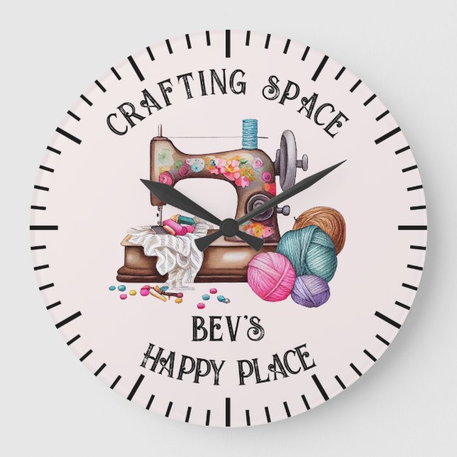 Relógio Grande Máquinas de costura por safra (Frente)