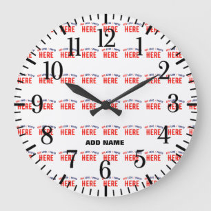 RELÓGIO GRANDE MARCA VERIFICADA BRANCA PERSONALIZÁVEL MODERNA