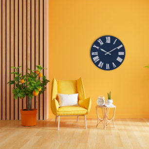 Relógio Grande Marinho azul Nauti Number1 romano de prata