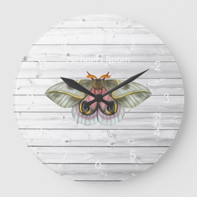 Relógio Grande Mariposa Rústica (Frente)