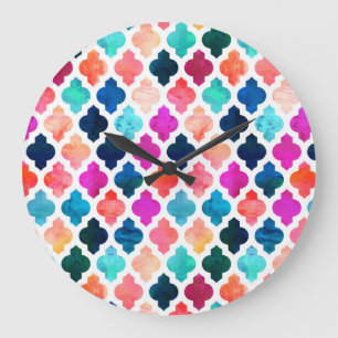 Relógio Grande Marrakesh Marroquino Rosa #homedecor