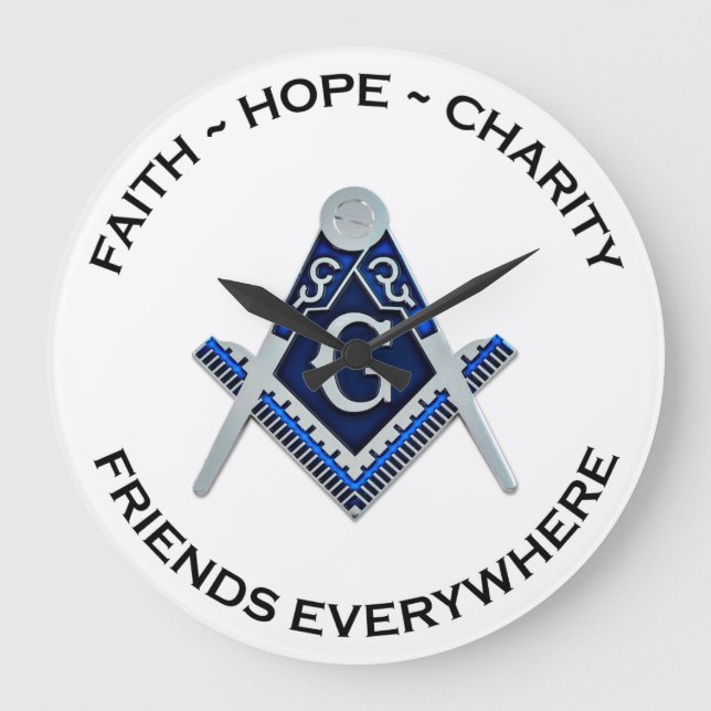 Relógio Grande Masonic Clock Blue (Frente)