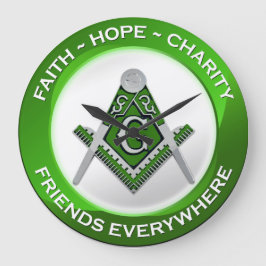 Relógio Grande Masonic Clock Green